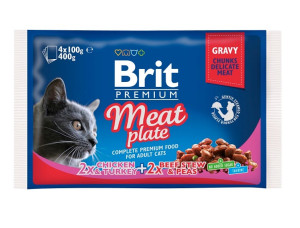 BRIT Premium Pouches Meat Plate 4 x 100 g