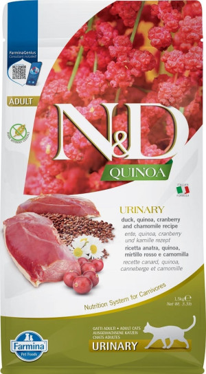FARMINA N&D Cat Quinoa URINARY Duck 1.5 kg