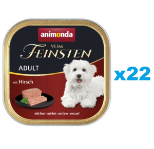 ANIMONDA Vom Feinsten Nassfutter mit Hirsch für adulte Hunde 22x150 g
