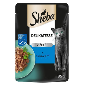 SHEBA Nassfutter mit Thunfisch in Gelee für adulte Katzen 85g