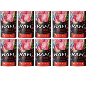 DOLINA NOTECI RAFI mit Rindfleisch, Heidelbeeren und Preiselbeeren für Hunde 10 x 500 g