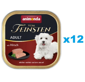 ANIMONDA Vom Feinsten Nassfutter mit Hirsch für adulte Hunde 12x150 g