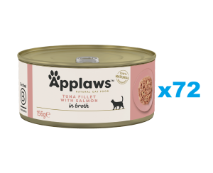 APPLAWS Cat Adult Thunfisch mit Lachs in Brühe 72x 156 g