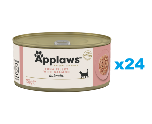 APPLAWS Cat Adult Thunfisch mit Lachs in Brühe 24x 156 g