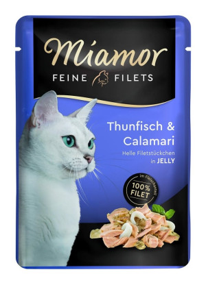 MIAMOR Feine Filets Thunfisch und Tintenfisch Beutel 6x100 g