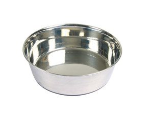 TRIXIE Edelstahlschüssel mit Gummiboden 1,7 l/21cm