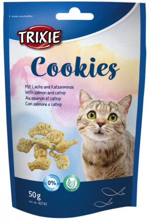 TRIXIE Cookies mit Lachs und Katzenminze 50 g