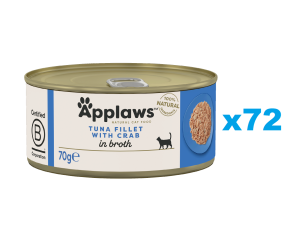 APPLAWS Cat Adult Tuna with Crab in Broth Thunfisch und Krabben in Brühe 72x 70 g