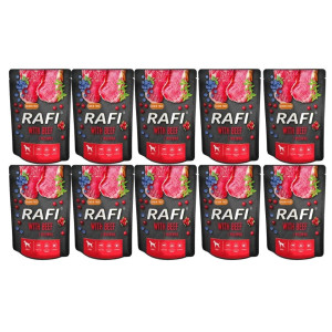 DOLINA NOTECI RAFI mit Rindfleischbeutel für Hunde 10 x 300 g