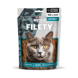 PAN MIĘSKO Filets Makrele Leckerli für Katzen 100 g