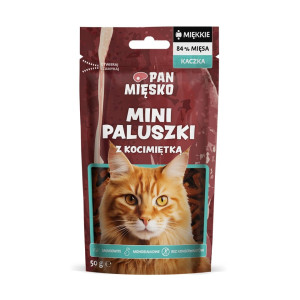 PAN MIĘSKO Mini Sticks Ente mit Katzenminze Snack für Katzen 50 g