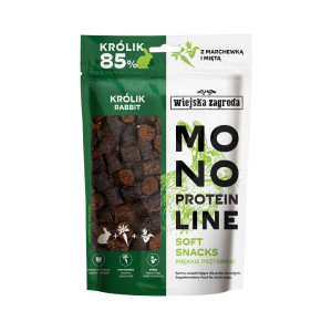 WIEJSKA ZAGRODA Snacks mit Kaninchen Monoprotein weich für Hunde 115 g