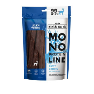 WIEJSKA ZAGRODA Streifen Snacks Hirsch Monoprotein für Hunde 100 g