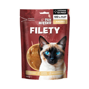 PAN MIĘSKO Snacks Entenfilets für Katzen 100 g