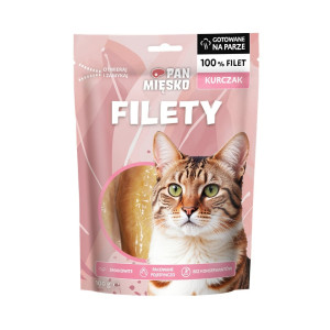 PAN MIĘSKO Filets Hähnchen Snack für Katzen 100 g