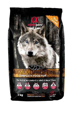 ALPHA SPIRIT Hundetrockenfutter Multiprotein 3 kg