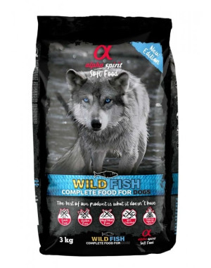 ALPHA SPIRIT Trocken-Weichfutter für Hunde Wildfisch 3 kg