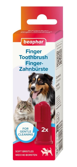 BEAPHAR Finger Toothbrush Fingerzahnbürste für Hunde und Katzen