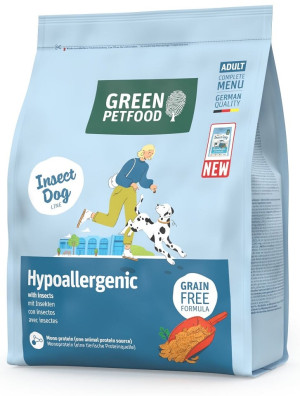 GREEN PETFOOD InsectDog Hypoallergen 900g bezzbożowa karma z białkiem owadów dla psów
