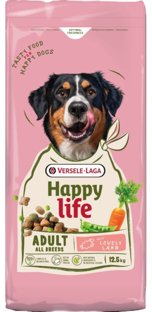 VERSELE-LAGA Happy Life Adult with Lamb 12,5kg karma dla psów z jagnięciną