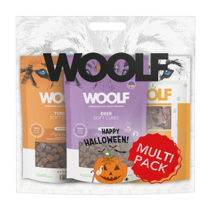 WOOLF Multipack Halloween Snacks für Hunde Mix Geschmacks 3x100g