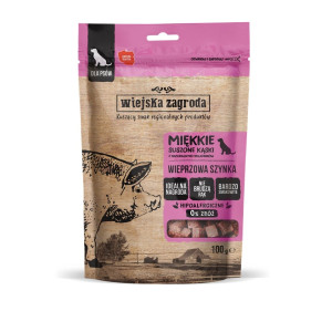 WIEJSKA ZAGRODA Snacks Schweineschinken für Hunde getreidefrei 100 g