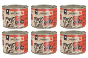 WIEJSKA ZAGRODA Nassfutter Kaninchen mit Kalbfleisch für Kätzchen getreidefrei 6x200 g