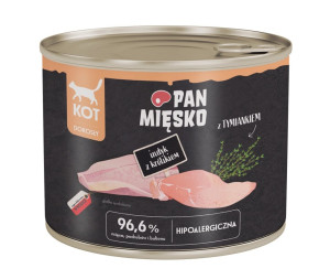 PAN MIĘSKO Nassfutter Pute mit Kaninchen für Katzen 200 g