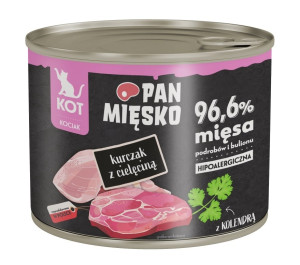PAN MIĘSKO Nassfutter Huhn mit Kalbfleisch für Kätzchen 200 g