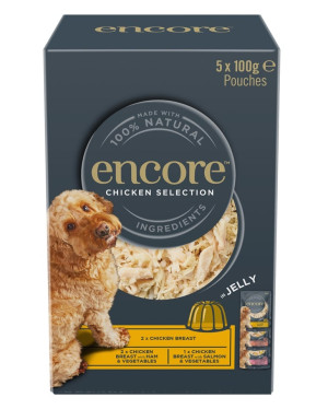 ENCORE Dog Chicken Selection in Jelly Multipak mix Geschmäcker mit Huhn in Gelee 5x100g