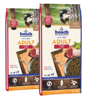 BOSCH Adult Lamb & Rice 30kg (2 x 15 kg)