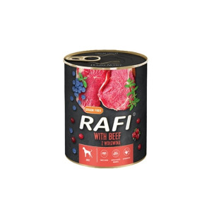 RAFI Beef Nassfutter mit Rind für adulte Hunde aller Rassen getreidefrei 12 x 800 g