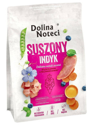 DOLINA NOTECI Premium Trockenfutter getrockent mit Truthahn für Hunde getreidefrei 3 kg