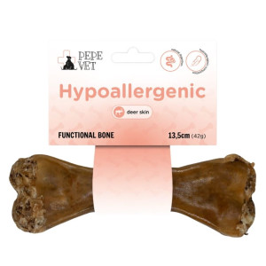 PAKA ZWIERZAKA PEPE Vet Knochen Hypoallergen für empfindliche Hunde Rehhaut 13,5 cm (42g)