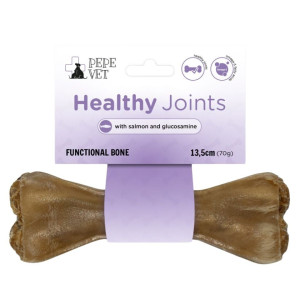 PAKA ZWIERZAKA PEPE Vet Healthy Joints Knochen Rinderhaut Lachs für gesunde Gelenke bei Hunden 13,5 cm (70g)