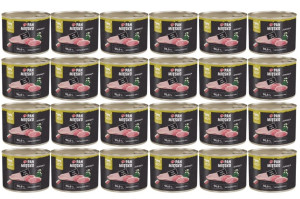 PAN MIĘSKO Nassfutter mit Pute, Gans und Kamille für adulte Katzen hypoallergen 24x200 g