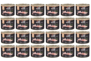 PAN MIĘSKO Nassfutter mit Pute, Kaninchen und Thymian für adulte Katzen hypoallergen 24x200 g