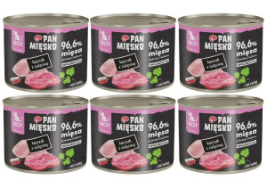 PAN MIĘSKO Nassfutter mit Huhn und Kalbfleisch für Kätzchen 6x200 g