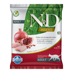 FARMINA N&D Prime Trockenfutter mit Huhn und Granatapfel für adulte Katzen 50 g