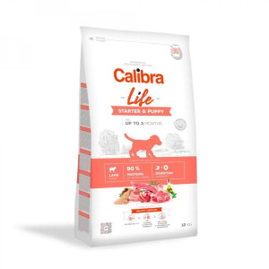 CALIBRA Life Starter Puppy Lamb Trockenfutter mit Lamm für Welpen, tragende und säugende Hündinnen 12 kg