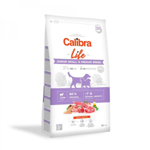 CALIBRA Life Junior Small Medium Breed Lamb Trockenfutter mit Lamm für junge Hunde kleiner und mittlerer Rassen 2,5 kg