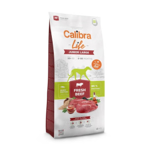 CALIBRA Life Junior Large Trockenfutter mit Rindfleisch für Junior großer Rassen 12 kg