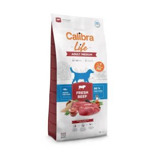 CALIBRA Life Adult Medium Fresh Beef Trockenfutter mit Rindfleisch für Hunde mittelgroßer Rassen 12 kg