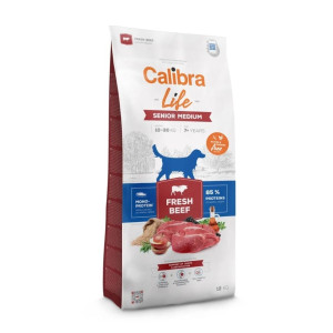CALIBRA Life Senior Medium Fresh Beef Trockenfutter mit Rindfleisch für ältere Hunde mittelgroßer Rassen 12 kg