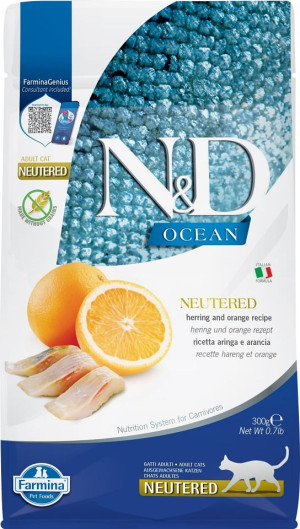 FARMINA N&D HERING & ORANGE ADULT 300g