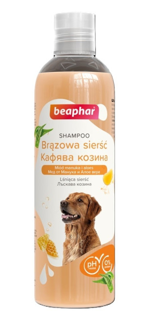 BEAPHAR Shampoo Brown Coat Shampoo für dunkles und schwarzes Fell von Hunden 250 ml