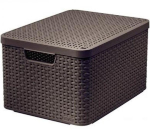 CURVER Aufbewahrungsbox NATURAL STYLE S Dunkelbraun