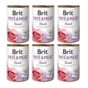 BRIT Pate&Meat lamb 6 x 400 g Pastete mit Lammfleisch für Hunde