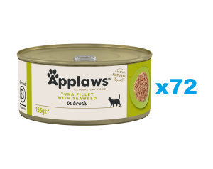 APPLAWS Cat Adult Tuna with Seaweed in Broth Thunfisch mit Algen in Brühe 72x 156 g