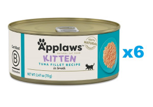 APPLAWS Cat Kitten Tuna in Broth mit Thunfisch in Brühe für Kätzchen 6x70 g
